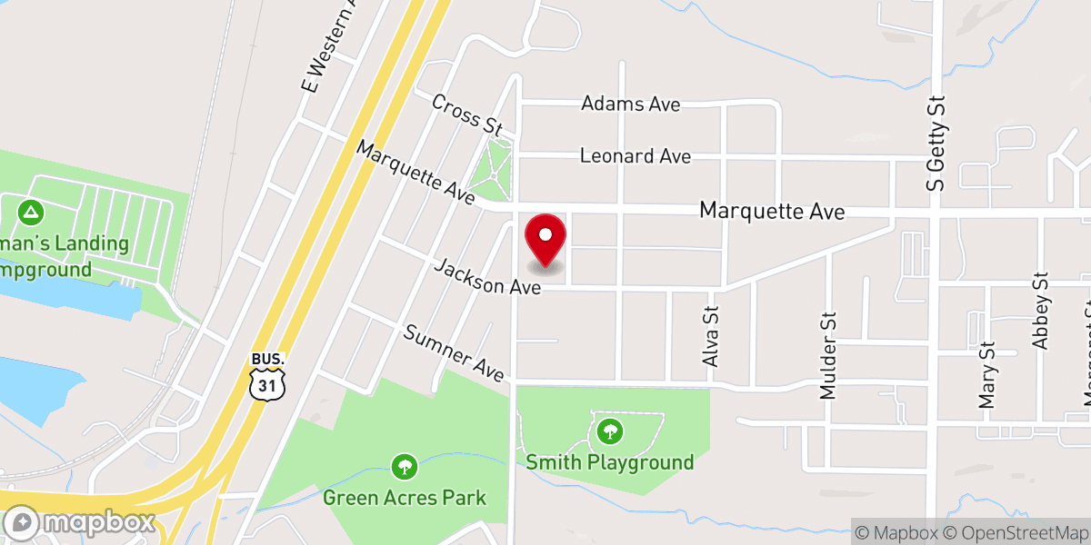 Map showing location of Living Water Bible Church