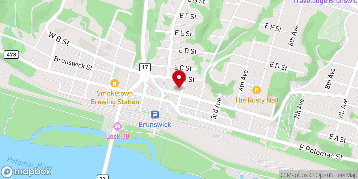 Map showing location of Bethany Lutheran Church