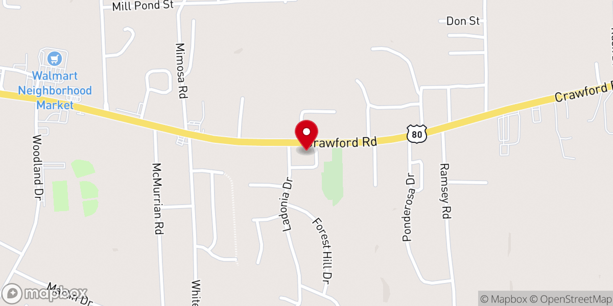 Map showing location of Whiterock Assembly of God Church
