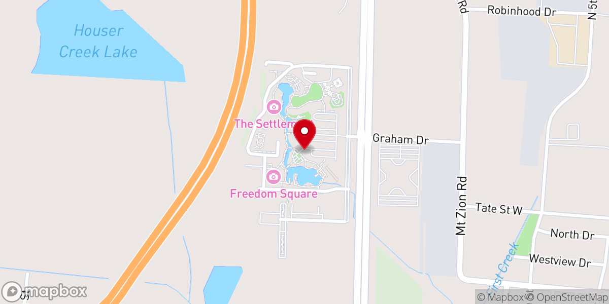 Map showing location of Elbridge Church