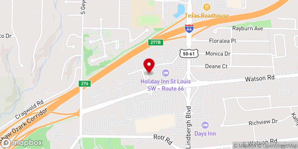 Map showing location of Jubilee Church Sunset Hills