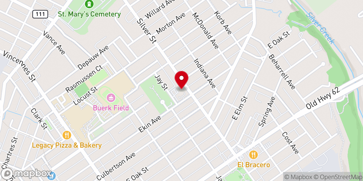 Map showing location of Sojourn Church New Albany