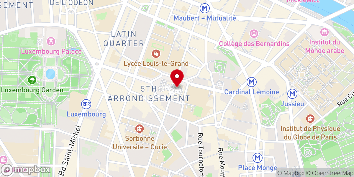 Map showing location of Panthéon