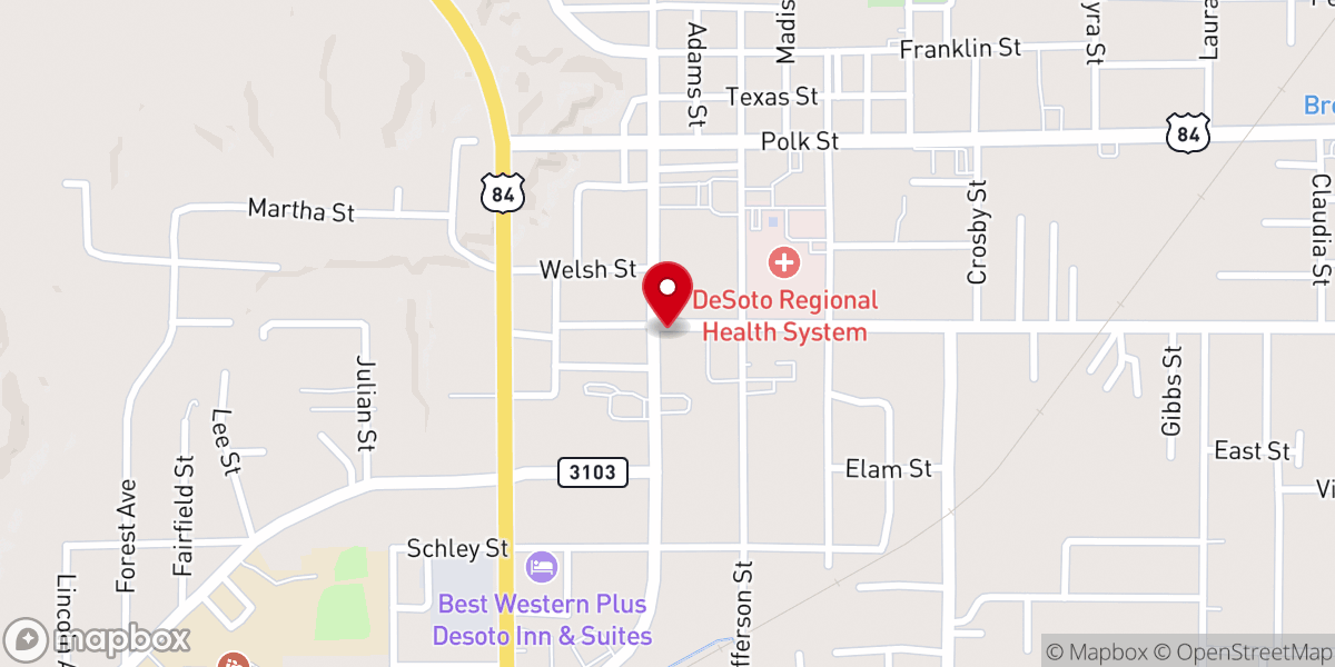 Map showing location of Christ Memorial Episcopal Church
