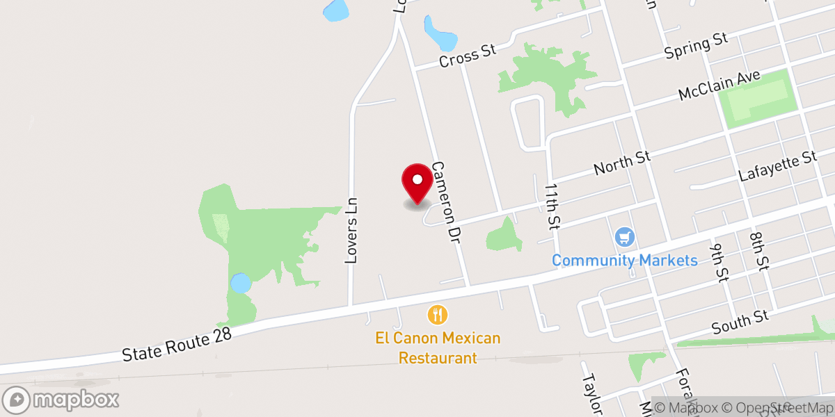Map showing location of Emmanuel Christian Church