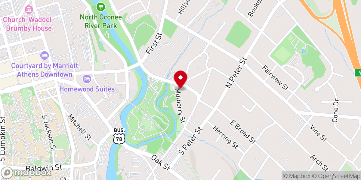 Map showing location of Dorsey Tabernacle Baptist Church