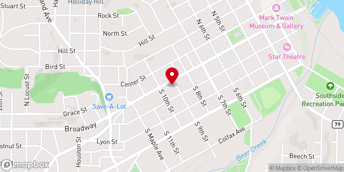 Map showing location of First United Methodist Church