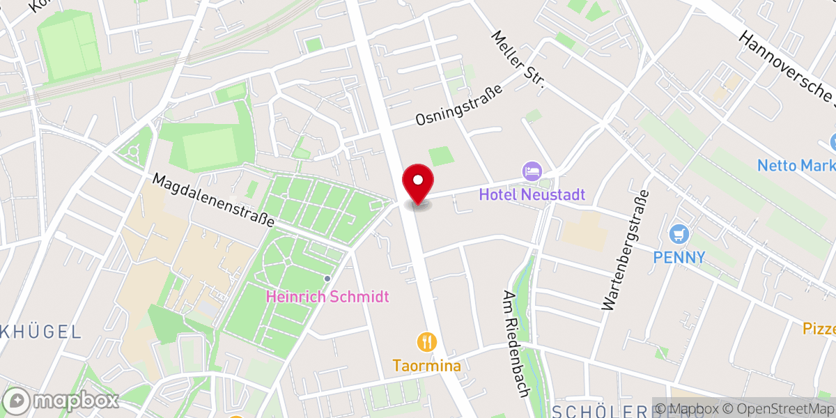 Map showing location of Evangelisch-lutherische Luther-Kirche
