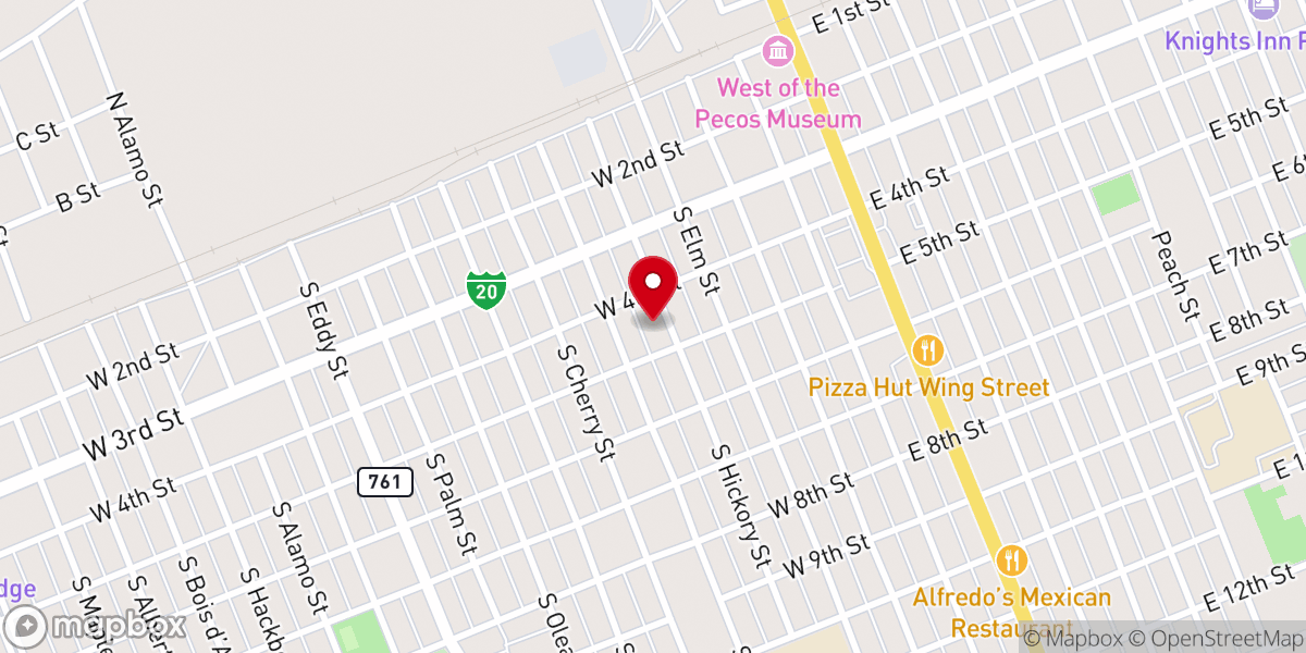 Map showing location of First Baptist Church