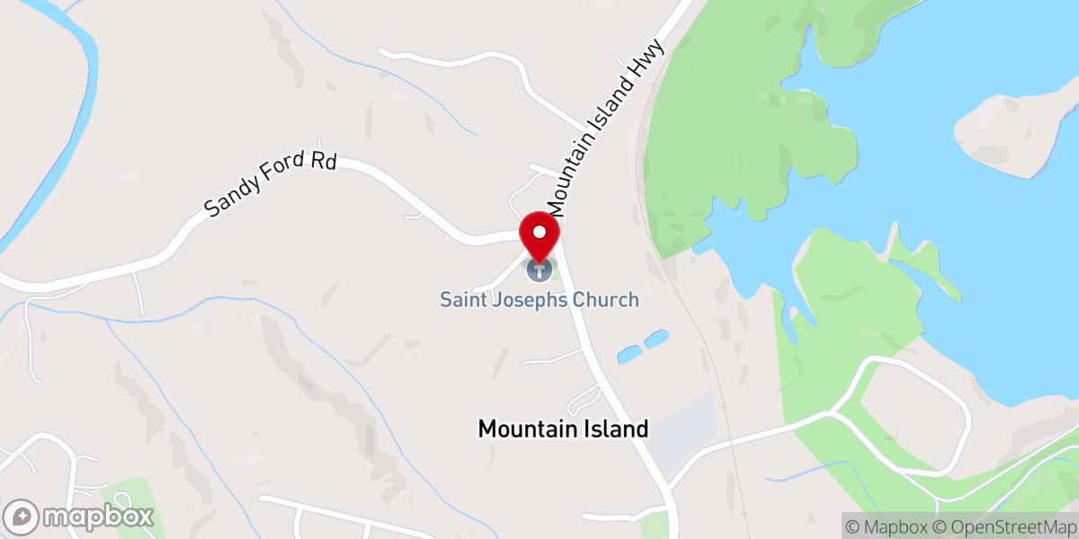 Map showing location of Saint Josephs Church