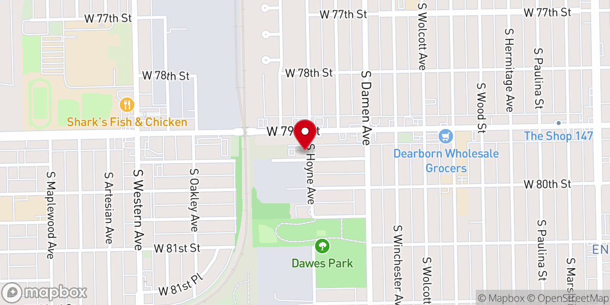 Map showing location of Second Mount Vernon Missionary Baptist Church