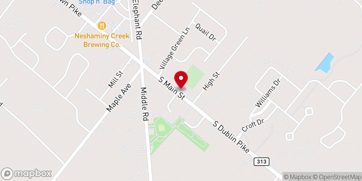 Map showing location of St. Luke’s United Church of Christ