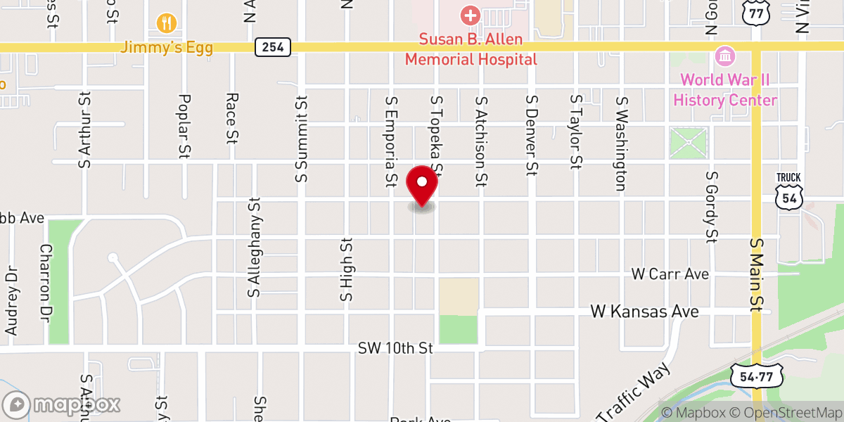 Map showing location of El Dorado Christian Fellowship