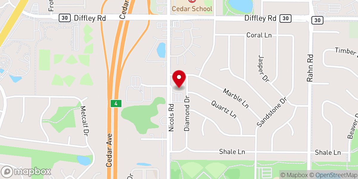 Map showing location of Living Word Lutheran Church