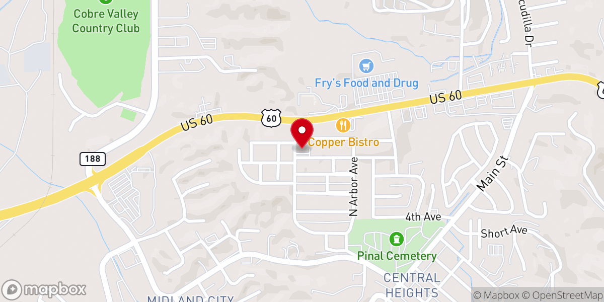 Map showing location of St. Paul's Lutheran Church
