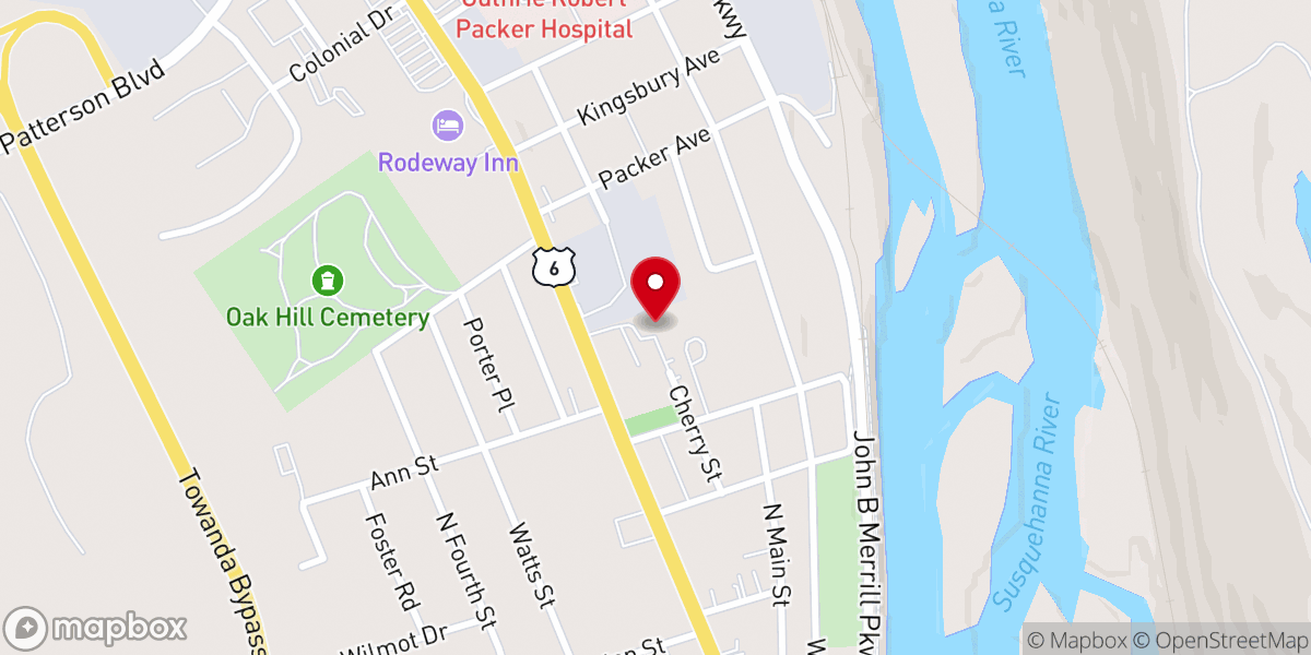 Map showing location of Independent Baptist Church