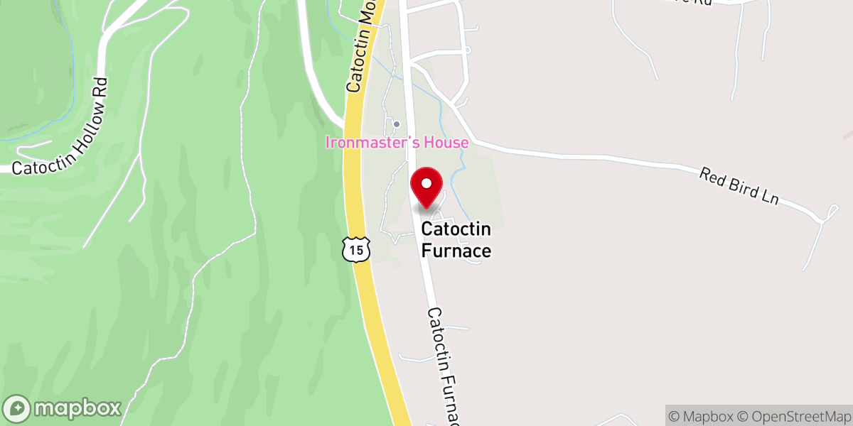 Map showing location of Harriet Chapel, Catoctin Episcopal Parish