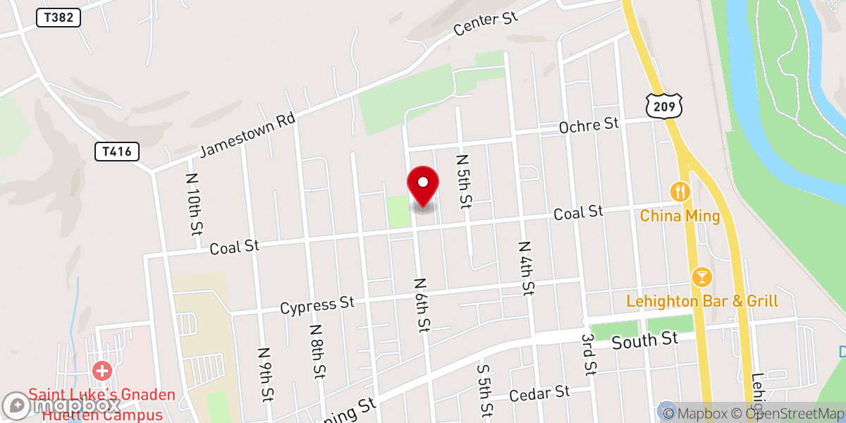 Map showing location of Crossroads Community Church