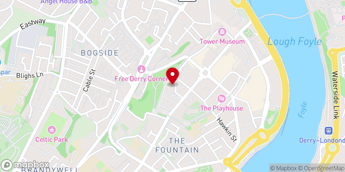 Map showing location of St Augustine's Church of Ireland
