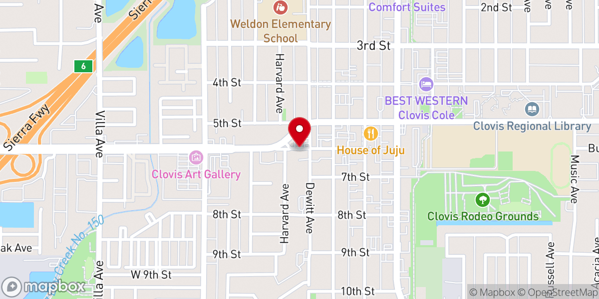 Map showing location of Bullard Avenue Baptist Church