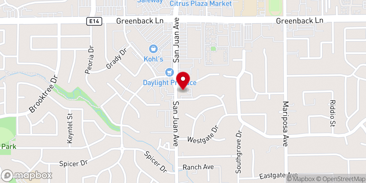 Map showing location of Sunrise Unity Church
