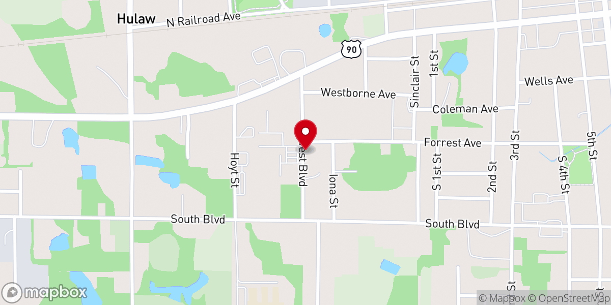 Map showing location of HOUSE OF PRAYER WORSHIP CENTER