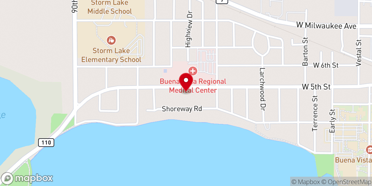 Map showing location of Children and family