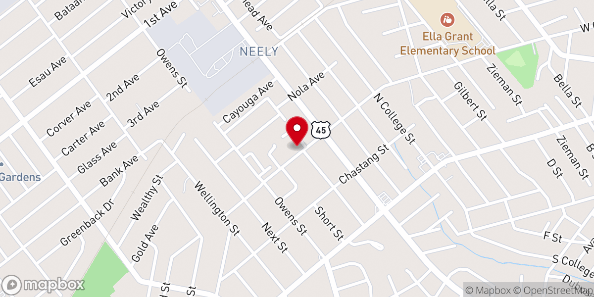 Map showing location of Crockett Memorial African Methodist Episcopal Zion Church