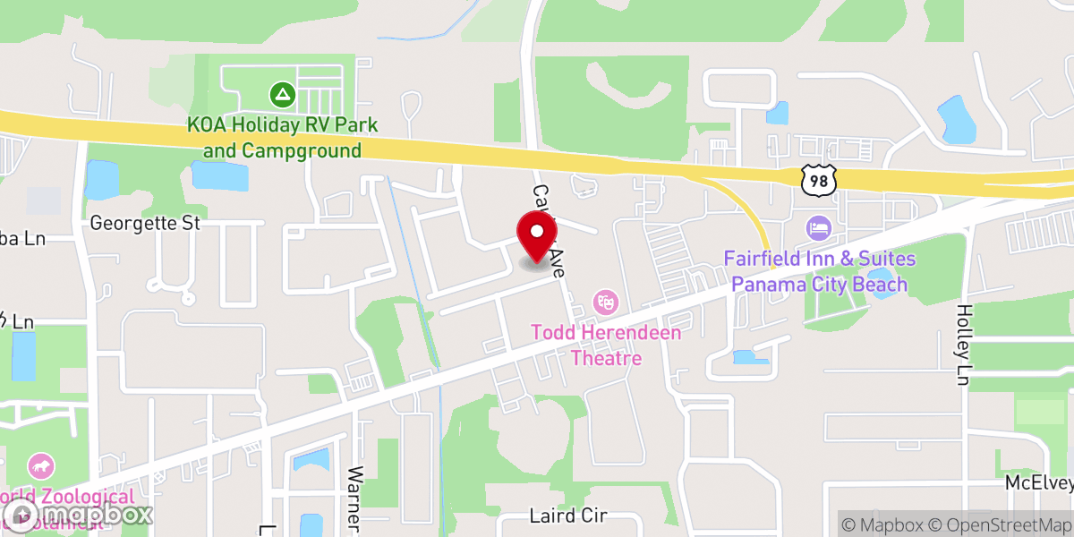 Map showing location of Four Winds Church Assembly of God