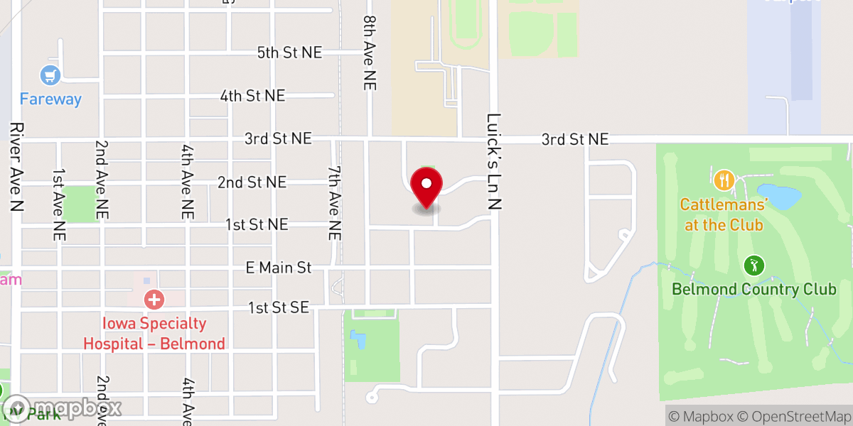 Map showing location of Bethany Reformed Church
