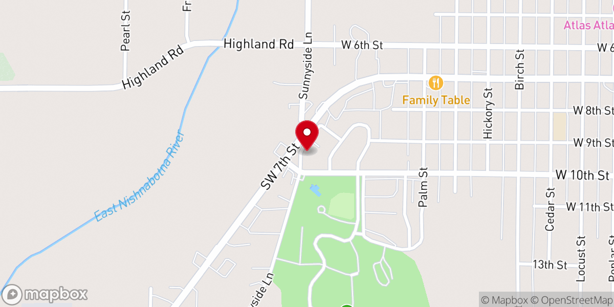 Map showing location of Grace Cornerstone Fellowship