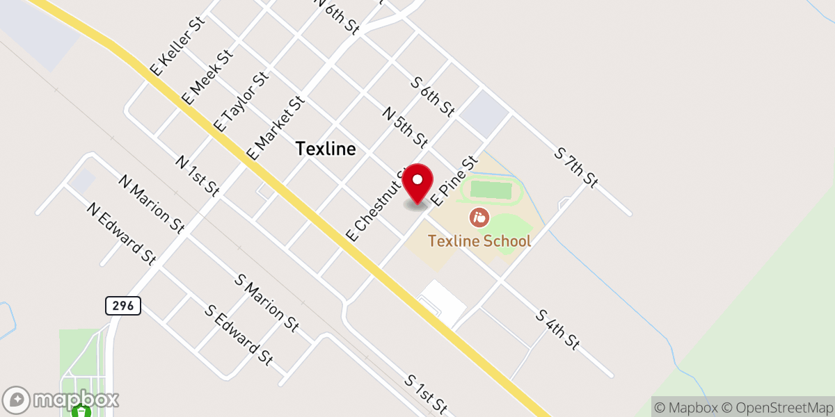 Map showing location of St. Mary's Catholic Church