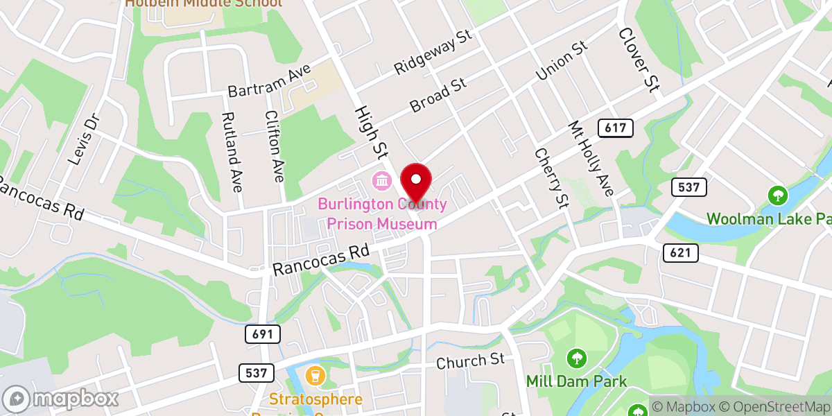 Map showing location of St Andrew's Episcopal Church