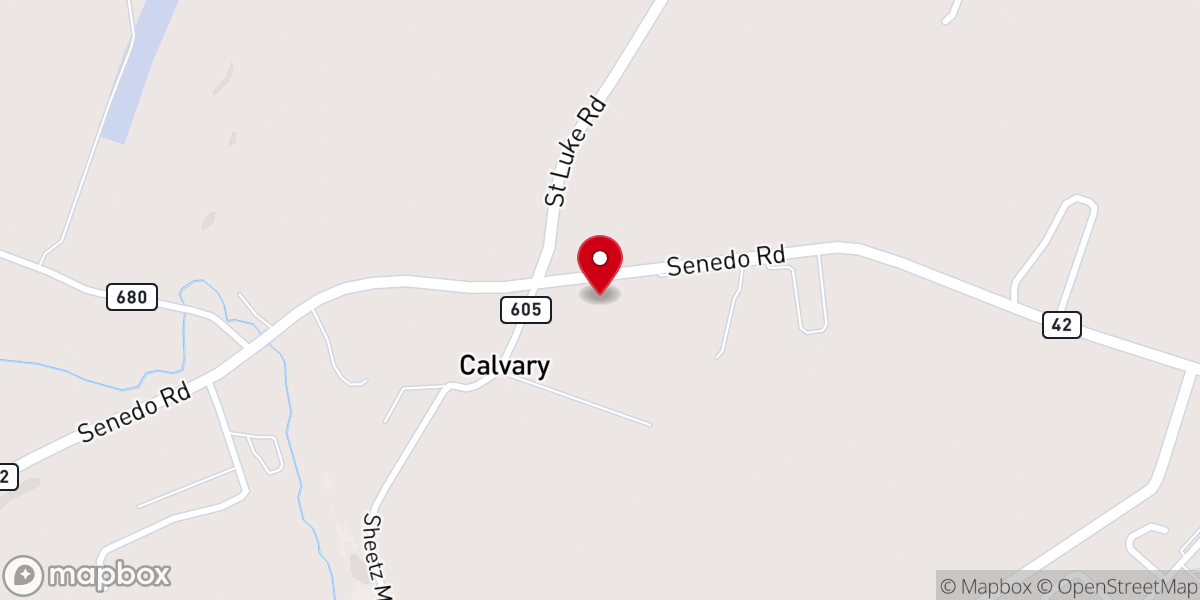 Map showing location of Antioch Covenant Brethren Church