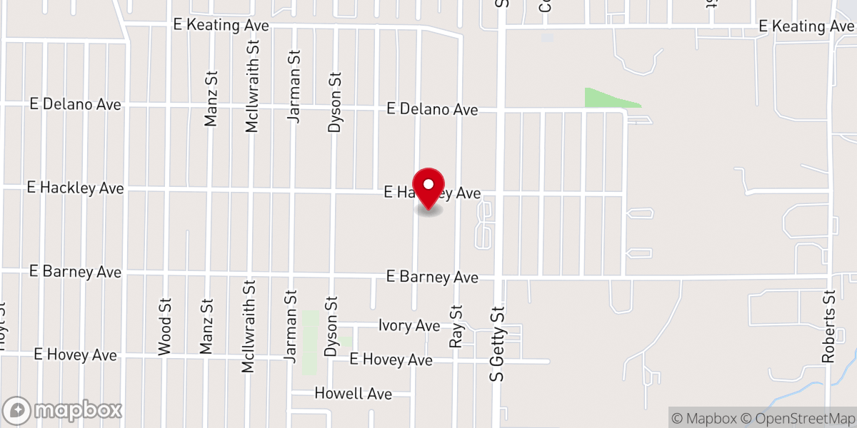Map showing location of Queen Esther Missionary Baptist Church