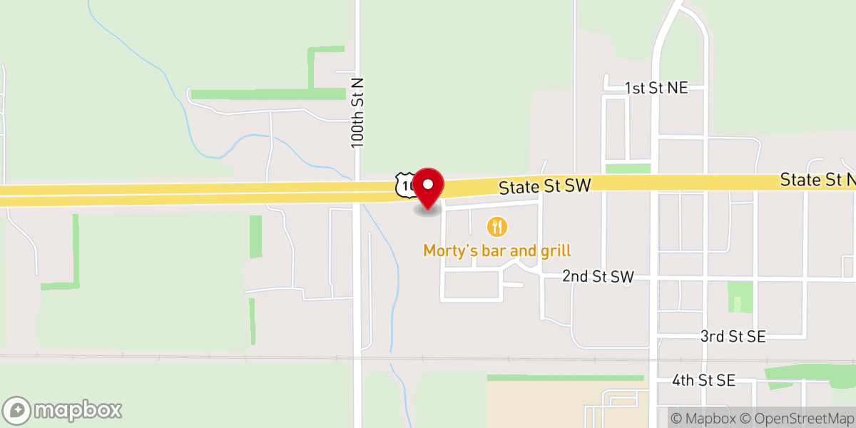 Map showing location of Maranatha Free Lutheran Church