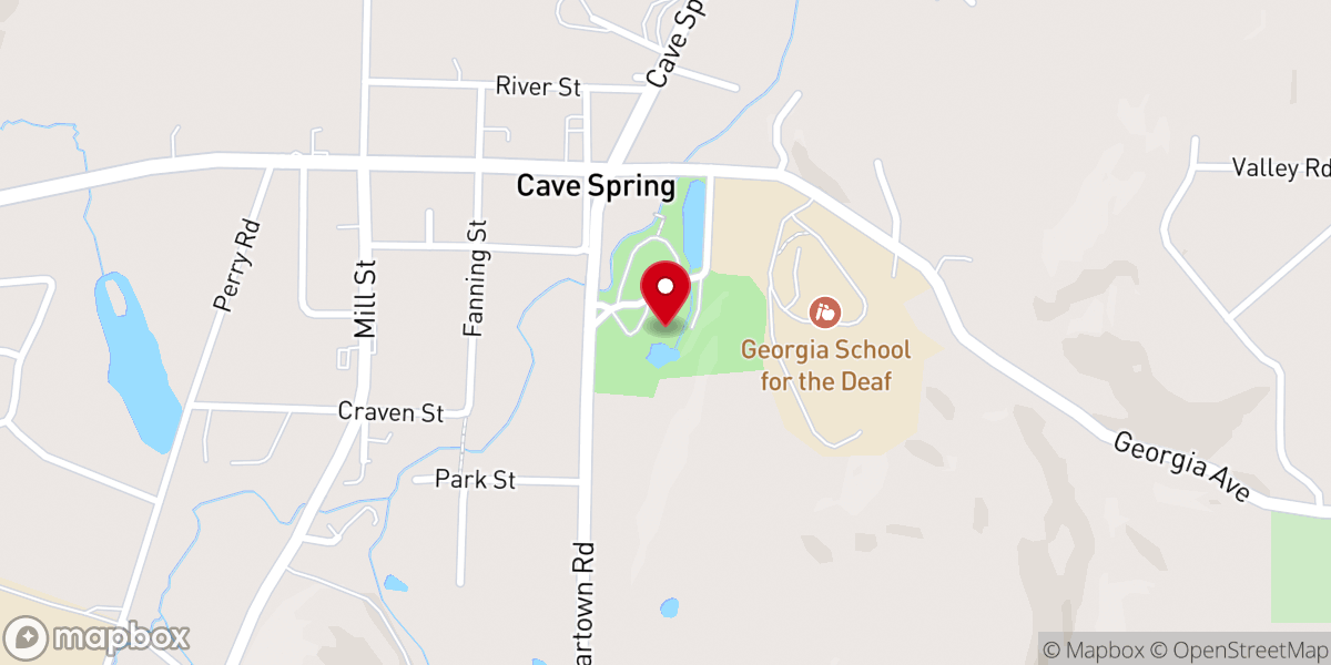 Map showing location of Historic Old Baptist Church
