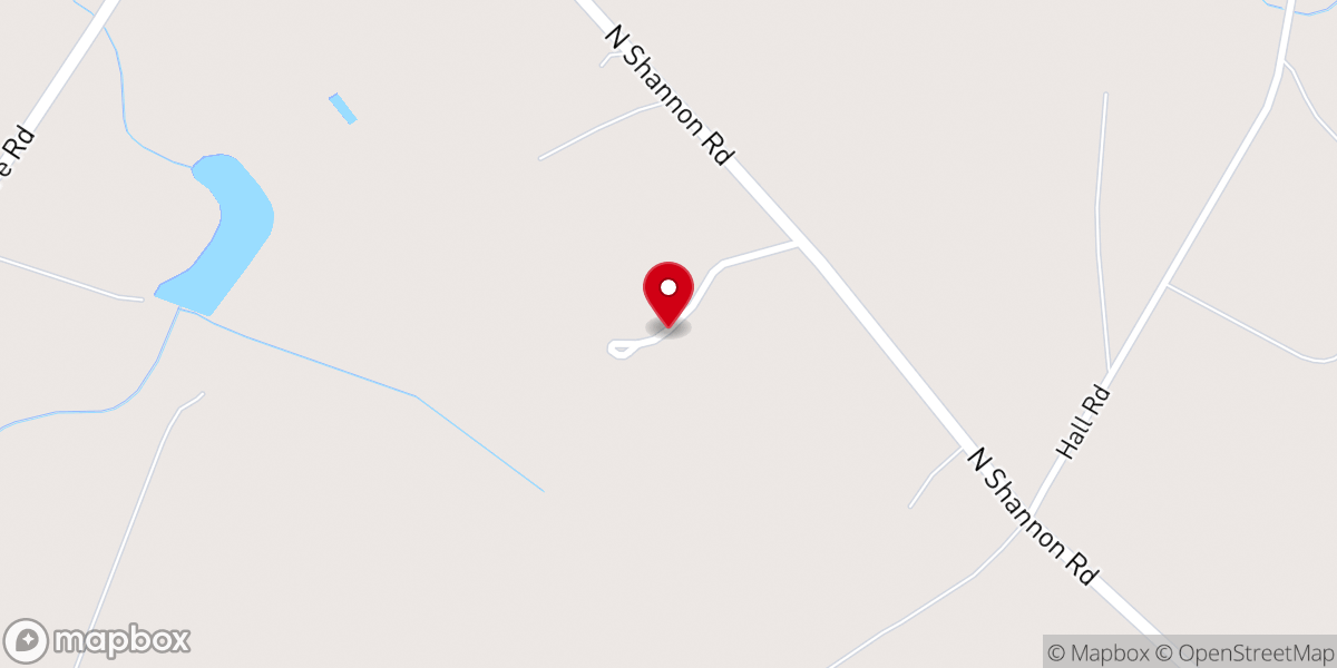 Map showing location of Bridges Grove Church