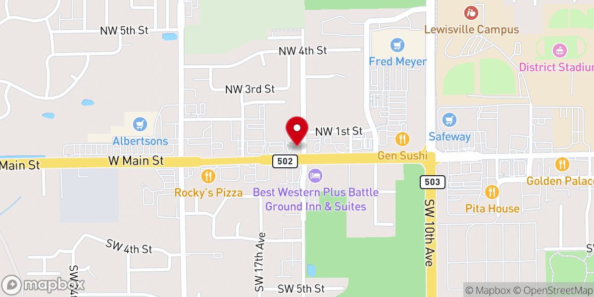 Map showing location of Landmark Church