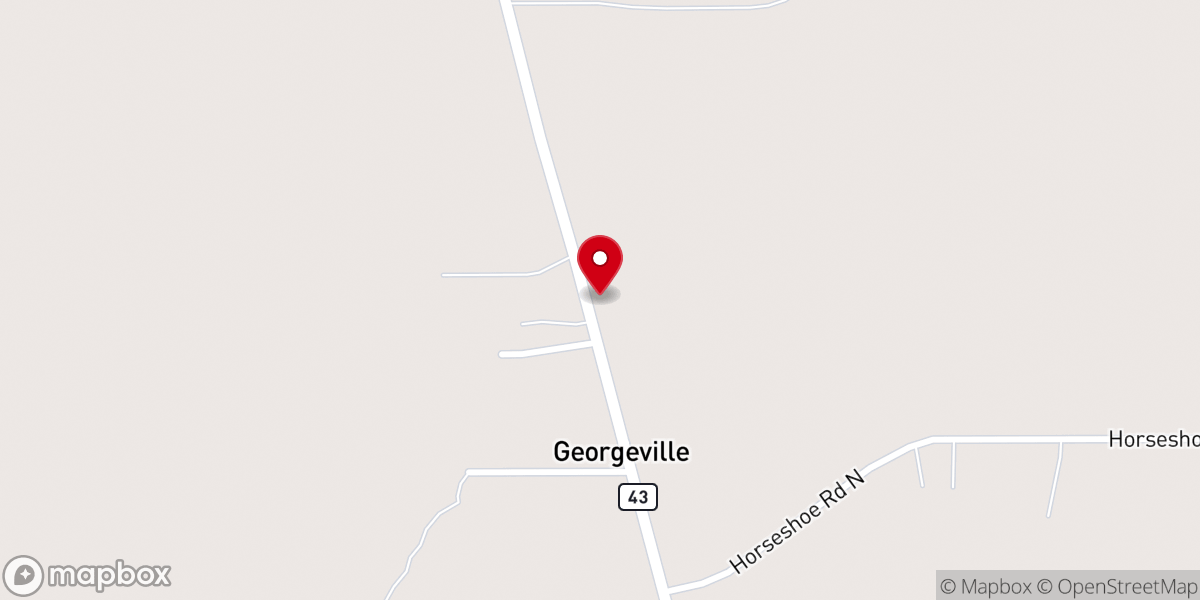 Map showing location of Calvary Baptist Church