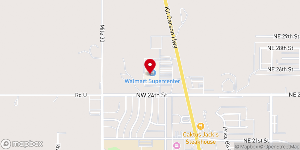 Map showing location of Cowpunchers Cowboy Church