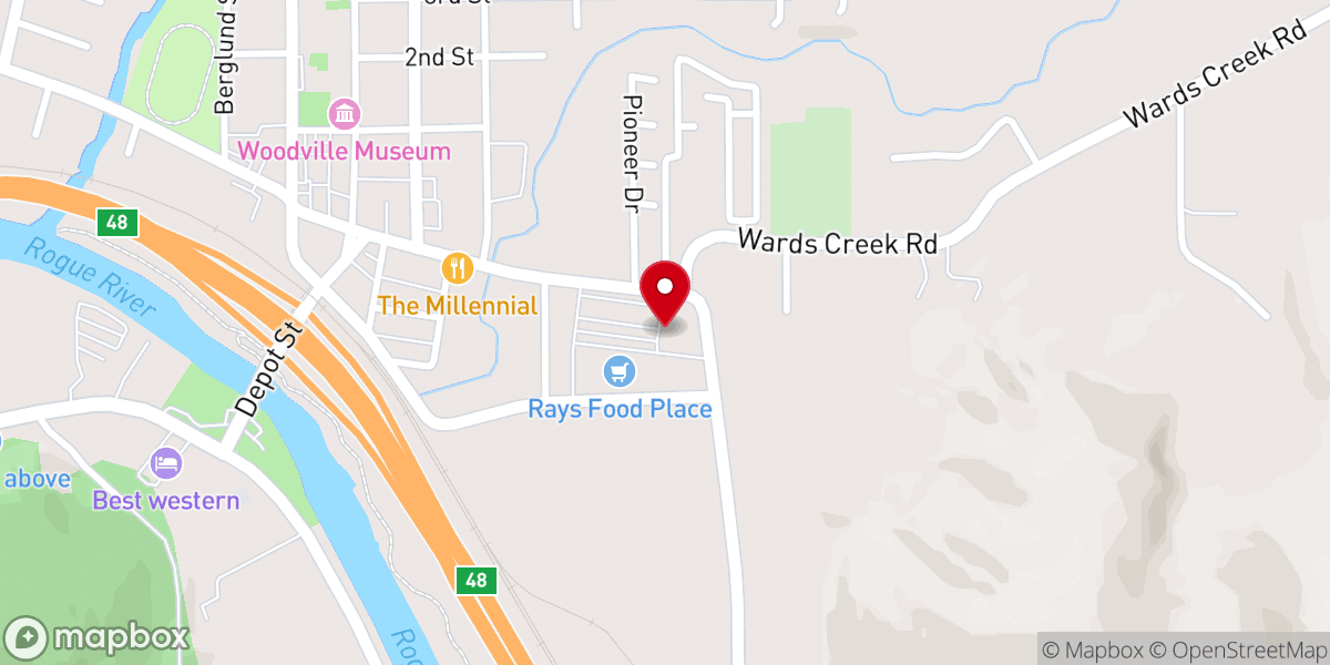 Map showing location of Christian Center