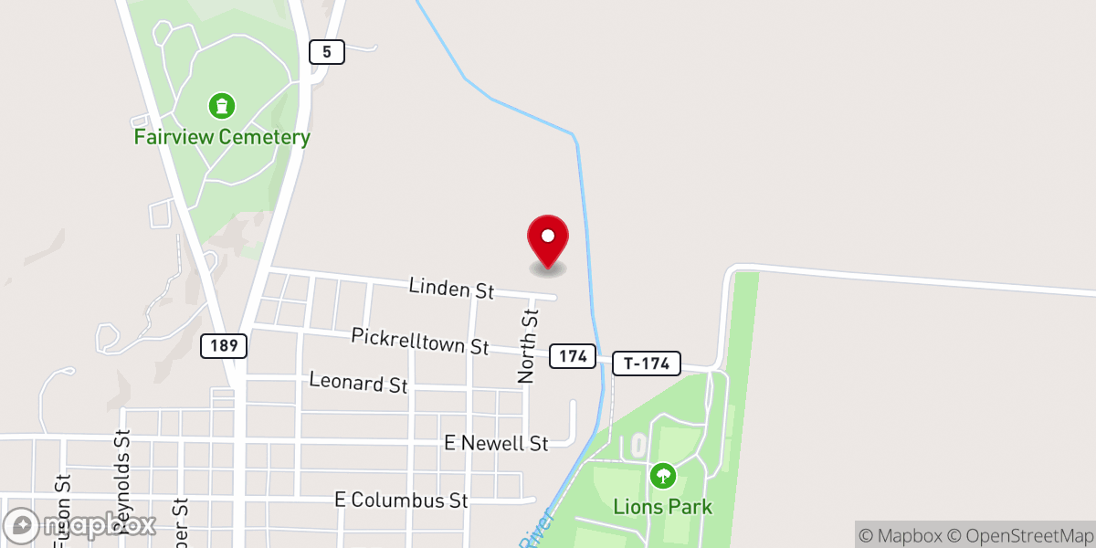 Map showing location of Grace Chapel