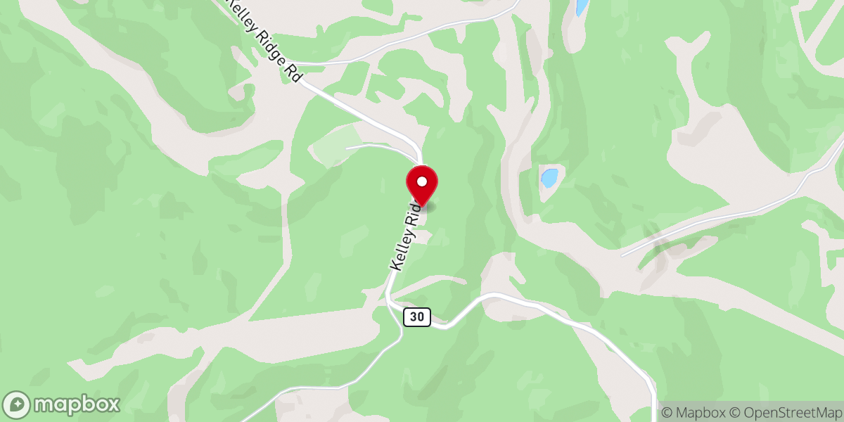 Map showing location of Tenmile Church