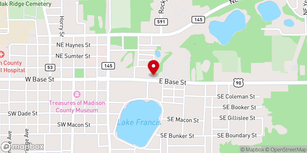 Map showing location of Madison Marble Works
