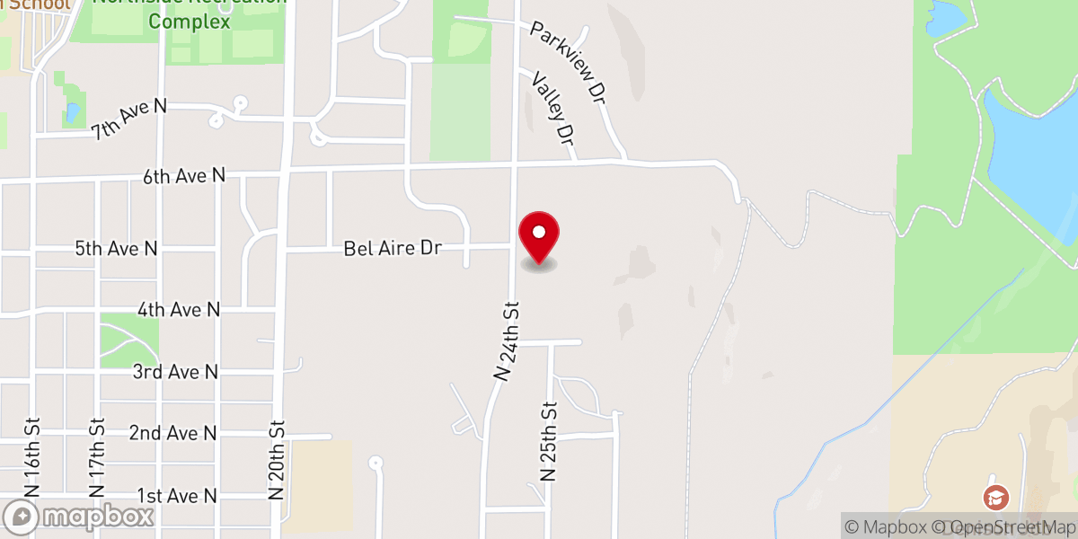Map showing location of Our Savior Lutheran Church