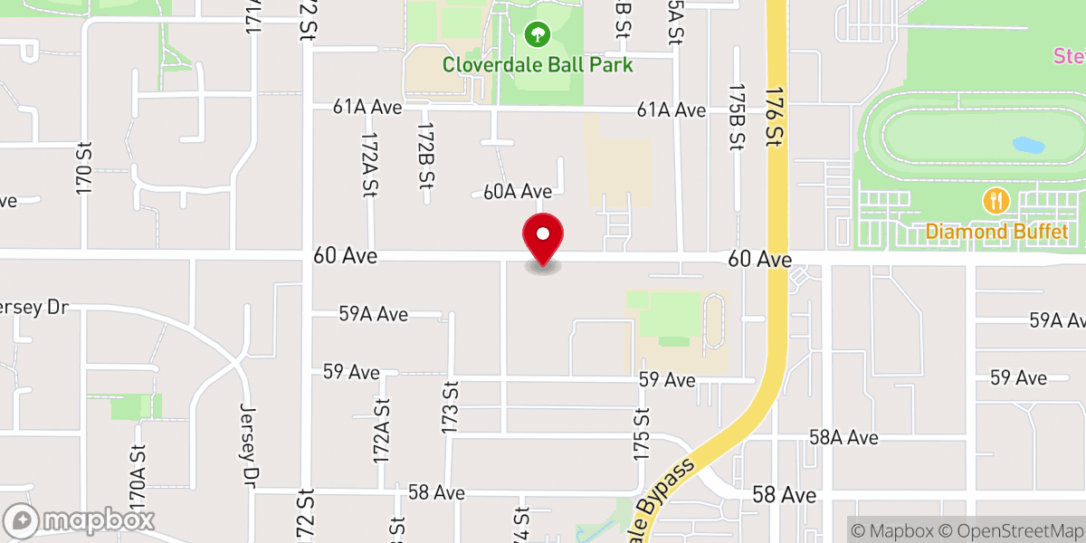 Map showing location of Surrey Covenant Reformed Church