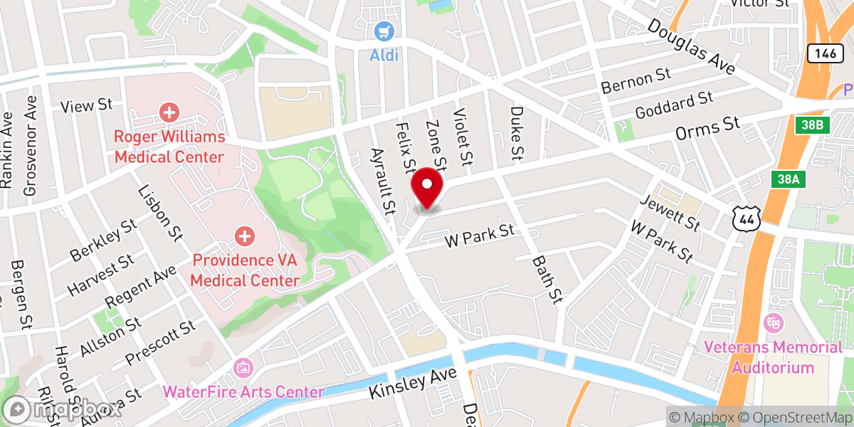 Map showing location of Second Pentecostal Church