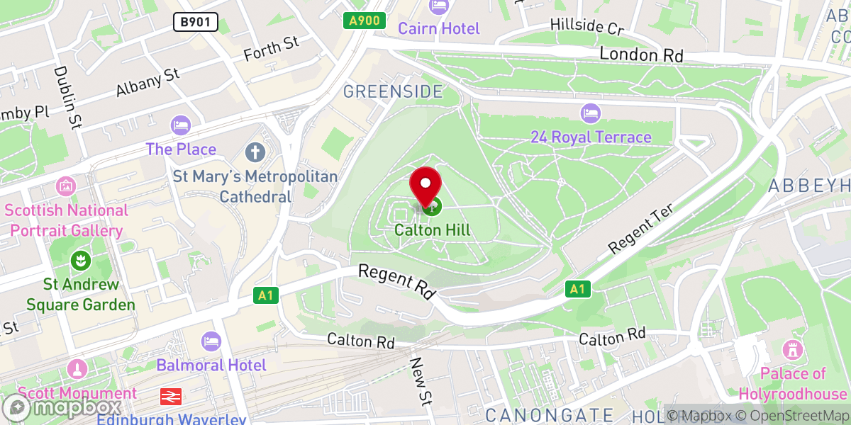 Map showing location of Calton Hill