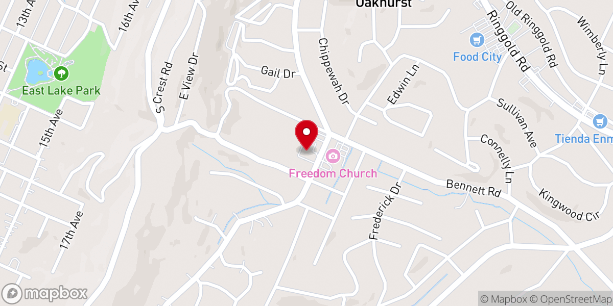 Map showing location of South Seminole Church